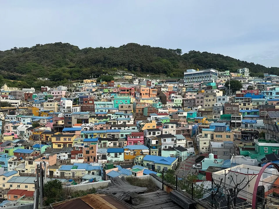 Colourful hillside houses at Gamcheon Culture Village