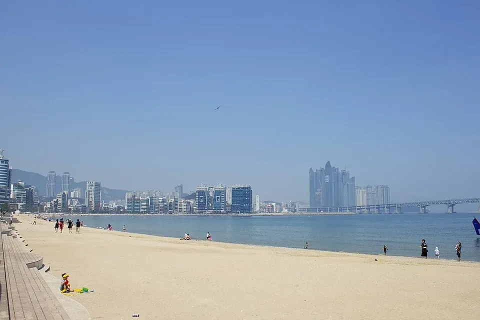 Gwangalli Beach and its waterfront in Suyeong-gu