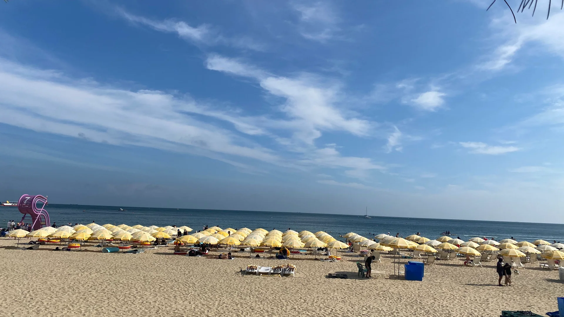 Haeundae Beach and the Busan coast in daylight